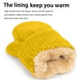 thumbnail image 6 of KHONTS Winter Warm Mittens for Women Knitted Gloves Mittens Warm Soft Lining Gloves Accessories Yellow One Size, 6 of 9