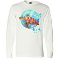 thumbnail image 3 of Inktastic Vero Beach, Florida Swimming Sea Turtle with Bubbles Long Sleeve T-Shirt, 3 of 5