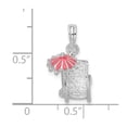 thumbnail image 3 of Auriga 925 Sterling Silver Rhodium-Plated 3D Enameled Beach Chair Pendant for Women (Length - 19.67 mm), 3 of 6
