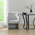 thumbnail image 6 of 24" Wide Modern Dining Chair Performance Fabric Upholstered Dining Armchair for Kitchen Dining Room Living Room (Light Gray), 6 of 11