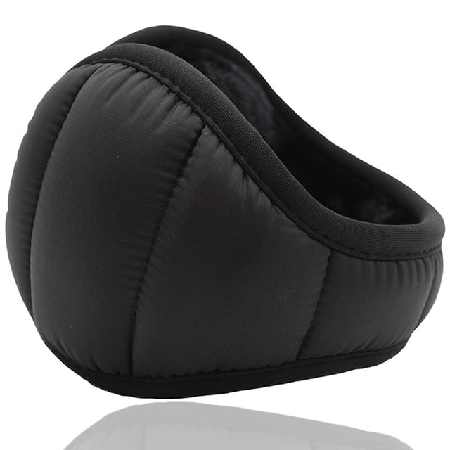 Men's Down Winter Ear Warmers | Behind-the-Head Adjustable & Foldable Earmuffs