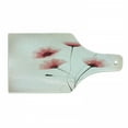 thumbnail image 1 of Abstract Cutting Board, Pure Romantic Cool Simple Natural Flower with Blossoms Art Print, Decorative Tempered Glass Cutting and Serving Board, Wine Bottle Shape, Pink Green and White, by Ambesonne, 1 of 1