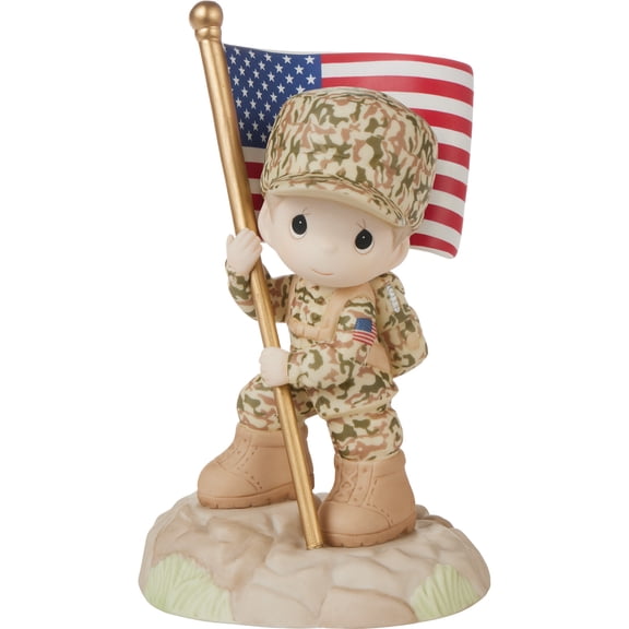 Precious Moments Thank You For Being My Hero Military Boy Figurine, Count 1