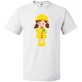 thumbnail image 3 of Inktastic Girl With Brown Hair, Yellow Raincoat, Frog T-Shirt, 3 of 5