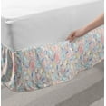 thumbnail image 2 of Diamonds Bed Skirt, Pastel Color Baguette Square and Oval Shapes Feminine Design Star Filled Backdrop, Elastic Bedskirt Dust Ruffle Wrap Around for Bedding Decor, 4 Sizes, Multicolor, by Ambesonne, 2 of 2