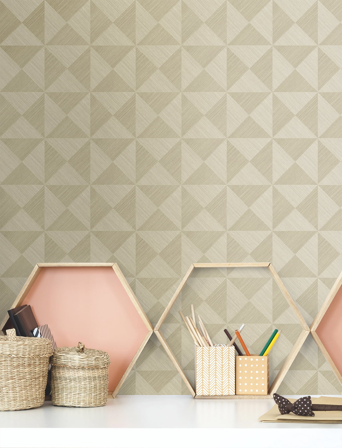 Stacy Garcia Home Geo Inlay Peel and Stick Wallpaper