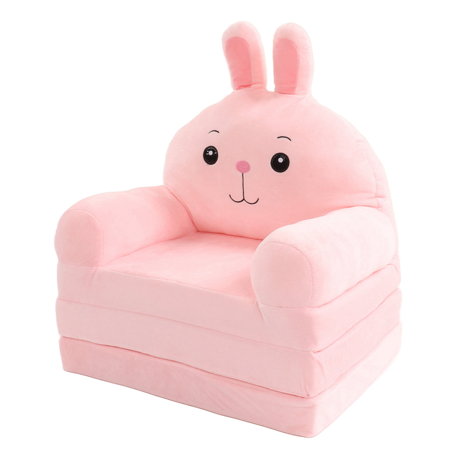 Youthink Cute Cartoon Foldable Kids Sofa Toddler Couch Backrest Armchair Small Sofa Bed 2 In 1 Foldable Children Sofa Short Plush Bed Kids Sofa Chair