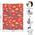 thumbnail image 4 of Colorful Dinosaur Red Pattern Blanket,Comfortable Soft Lamb Wool Throw Blanket,All Season,Warm Lightweight Blankets for Sofa Bed Couch Living Room Chair,30"x40", 4 of 4