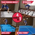 thumbnail image 3 of 54" 4-in-1 Multi Game, Pool Table, Table Tennis Pong Table, Air Hockey, Foosball, by MD Sports, 3 of 12