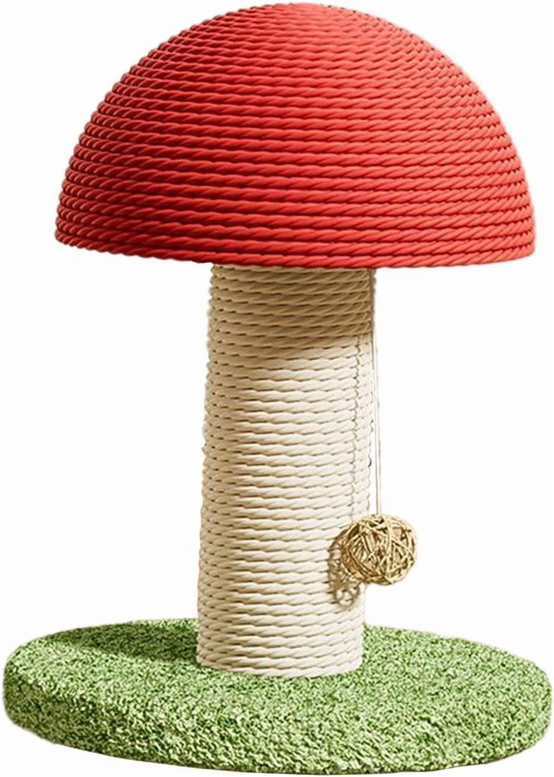 Cat Scratching Posts Vertical Cat Scratcher Mushroom Shaped Cat Toy for Protect Your Furniture Height 11in