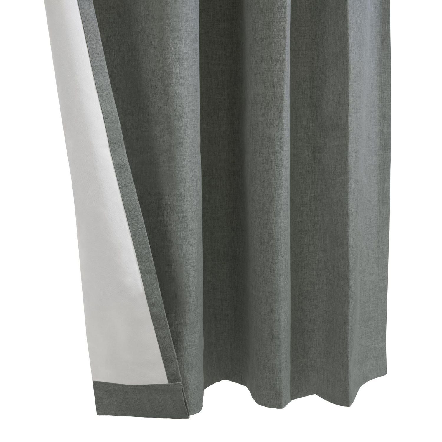 Loft Living Leor Total Blackout Textured Grommet Single Curtain Panel 52" x 84" in Charcoal