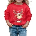 thumbnail image 2 of Christmas Sweatshirts for Girl 2025 Long Sleeve Crewneck Cute Reindeer Graphic Sweatshirt Xmas Holiday Pullover Tops, 2 of 5