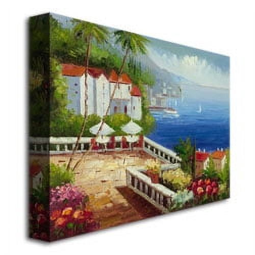 Trademark Fine Art "Mediterranean View" Canvas Art