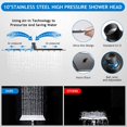 thumbnail image 5 of KINGTACK shower head combo, 12 Inch Rain Shower Head with Adjustable Extension Arm and 5 Spray Filtered Shower Head, Black, 5 of 7