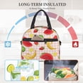 thumbnail image 6 of DouZhe Lunch Bags for Women and Men, Colorful Banana Strawberry Fruit Slice Prints Reusable Portable Insulated Cooler Waterproof Lunch Tote Bag for Travel Work Picnic, 6 of 7