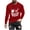 10Red, variant on Fashion Casual Men's Printed Top Long Sleeved Round Neck And Smiling Face Printed Top Long Sleeve Round-Neck Blouses & Shirts