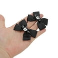 thumbnail image 4 of Unique Bargains 1 Pair Duckbill Clip Halloween Double Bow Hair Clip for Women Black, 4 of 5