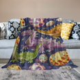 thumbnail image 2 of Orinice Dinosaur Throw Blanket Printed Blanket for Kids Child Adults Soft Warm Flannel Solid Throw Blanket for Bed, Couch, and Travel  60x80in, 2 of 6