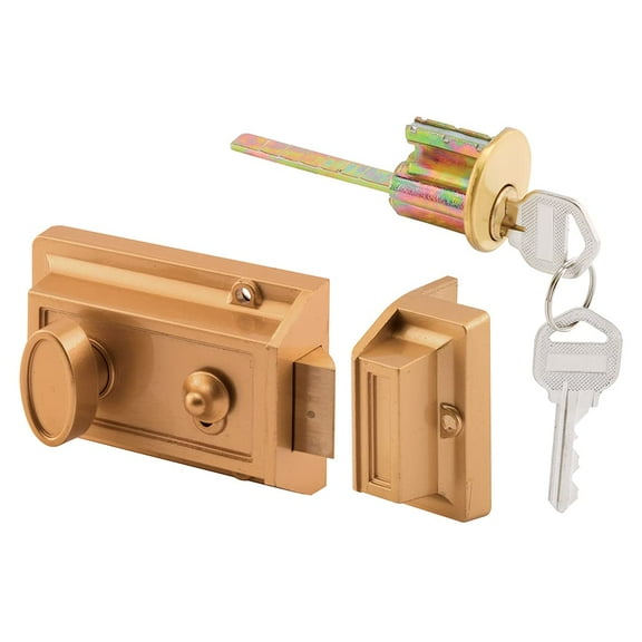 Prime-Line U 9967 7/8 In. Brass Plated Diecast Cam Lock, Yale Keyway (Single Pack) C63