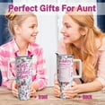 thumbnail image 2 of 40 oz Aunt Cup Tumbler with Handle, Best Aunt Ever Gifts from Nephew Niece, Auntie Cup, 2 of 6
