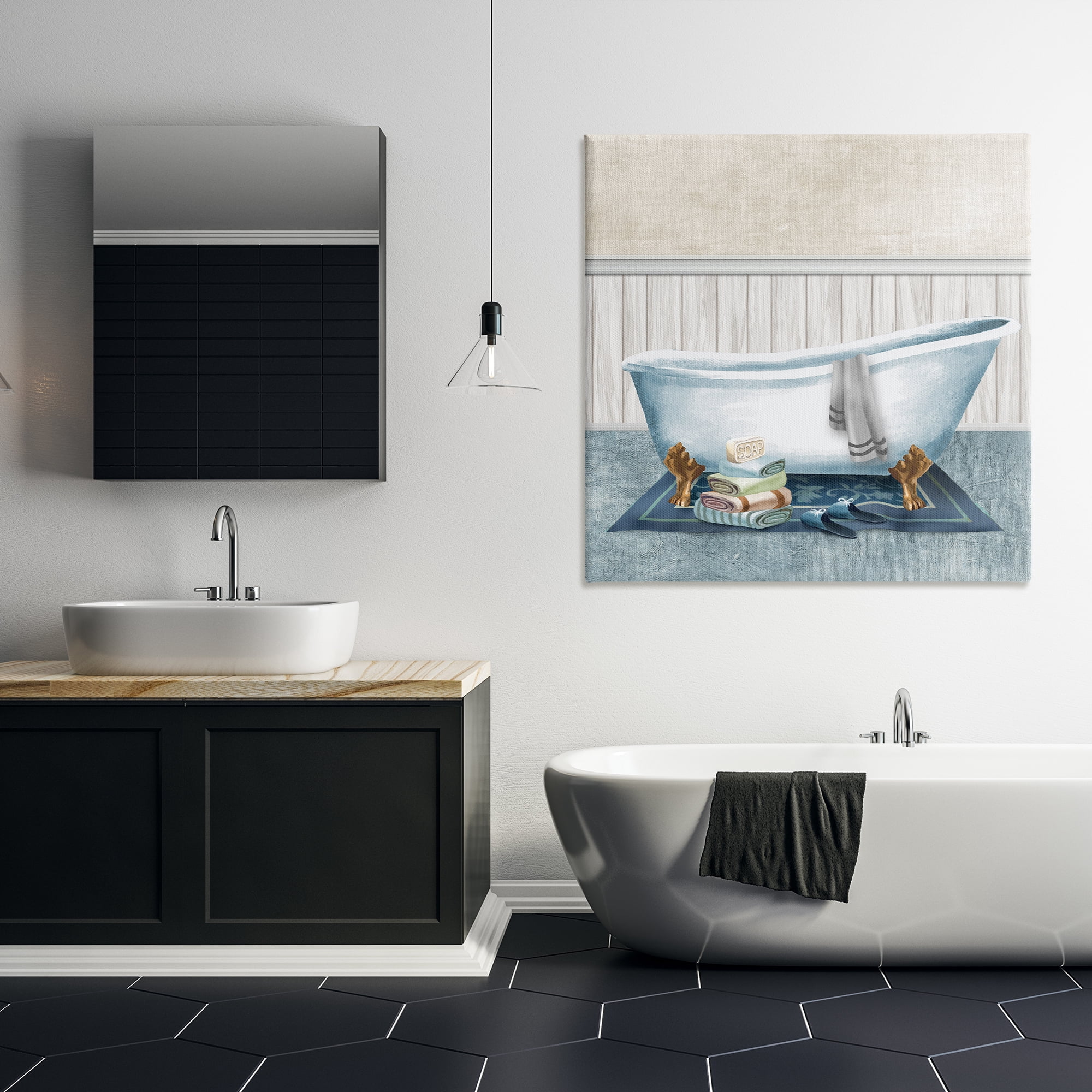 Stupell Industries Cozy Clawfoot Bathtub Spa Canvas Wall Art, design by Conrad Knutsen