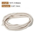 thumbnail image 2 of 6mm Diameter 5 Meter 16Ft Cotton Oil Lamp Wick for Alcohol Lamp, White, 2 of 6