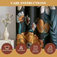 thumbnail image 4 of Black Boho Flora Blackout Curtains for Bedroom Mid Century Botanical Curtains for Living Room Grommet Thermal Insulated Room Darkening Window Drapes,52"W*84"L,2 Panels, 4 of 5