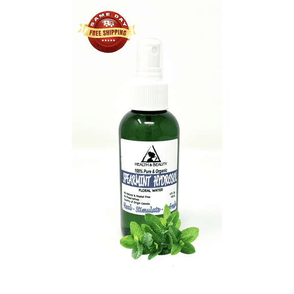 Spearmint Hydrosol Organic Floral Water Pure Natural 4 oz