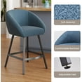 thumbnail image 5 of STARY Bar Stools Set of 4,Upholstered Bar Stool with Back, 27 inch Height Counter Height Barstools for Home Kitchen Island, 5 of 6