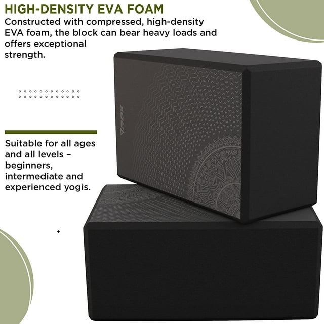 RDX Yoga Block, Non-Slip High-Density Eva Foam, Easy Grip Surface for Stability Strength Training D18 (23x15x9.8CM)