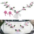 thumbnail image 4 of Decoración de flor del frente del coche de boda Flores artificiales Adorno Decoración Corona Cint el festival Fiesta Estilo C yotijar decoraciones de la boda del coche, 4 of 7