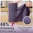 thumbnail image 2 of Jessy Home 80 Pack Textured Microfiber Clean Cloth Roll,Tear Away 12"x12" Reusable Paper Towel Lint Free Rags & Durable Dish Cloth, Ultra Absorbent Shop Towels for Kitchen,Car,Window-Dark Purple, 2 of 7