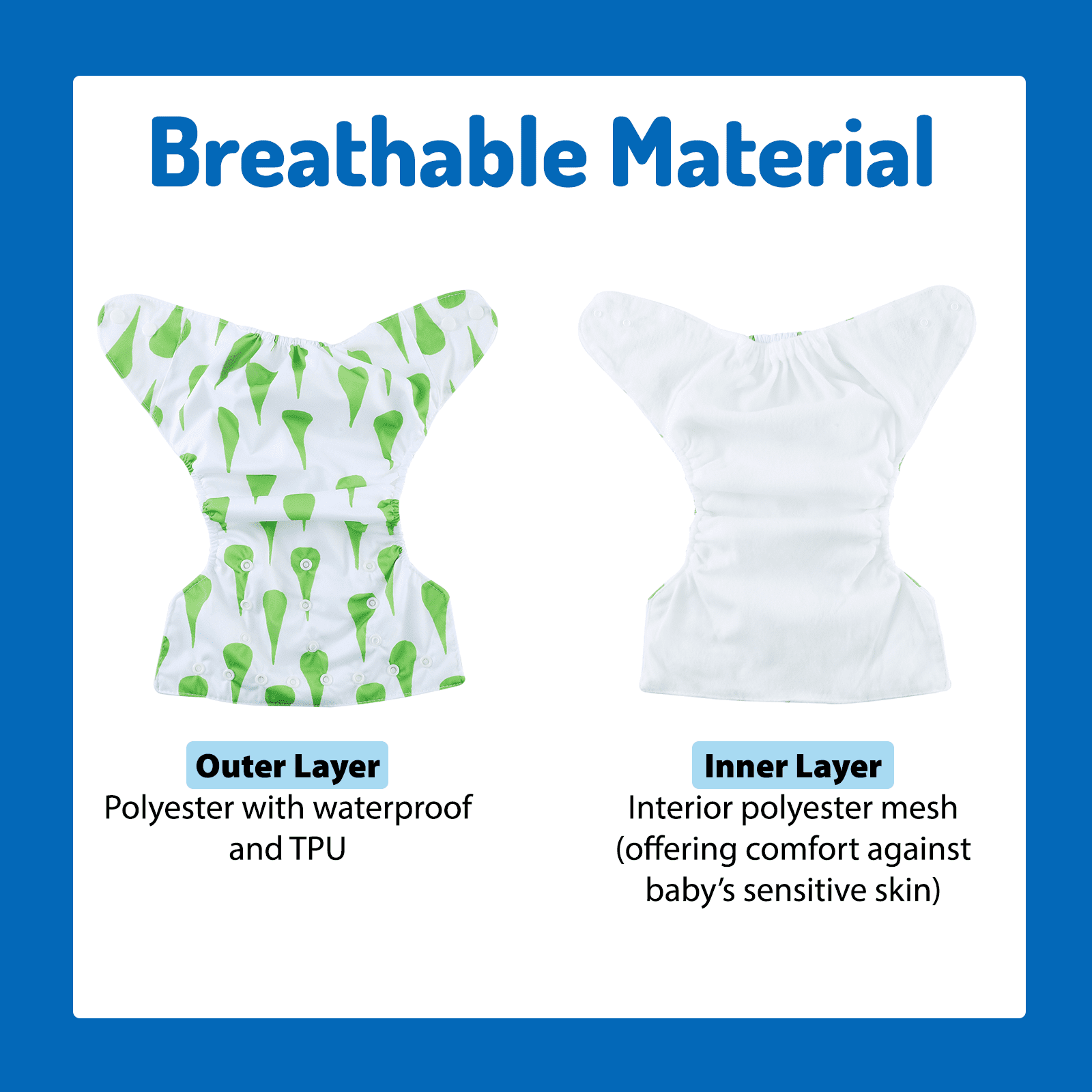 Piu Dino Baby Pool Diaper (Kit w/ 2 units) - Blue