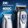thumbnail image 3 of Mpow Hair Clippers for Men & T-Blade Trimmer Kit, Cordless Rechargeable Barber Clipper Set with 5-Hour Runtime, Scissors & Cape, 3 of 12