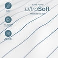 thumbnail image 5 of Bare Home Ultra-Soft Sheet Set - Premium 1800 Collection - Deep Pockets - 5-Pieces - Split King, Pinstripe - White/Marine, 5 of 8