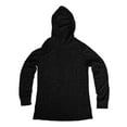 thumbnail image 4 of KHONTS Men's Muscle Long Sleeve Hoodies Stretch Long Sleeve Hooded Sweatshirt Fashion Lightweight Ribbed Gym Shirts Black XL, 4 of 4