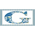 thumbnail image 4 of Letter G Piggy Bank, Flower Letter G Natural Elements in Blue Tones Alphabet European Culture, Ceramic Coin Bank Money Box for Cash Saving, 3.6" X 3.2", Blue Yellow Orange, by Ambesonne, 4 of 4