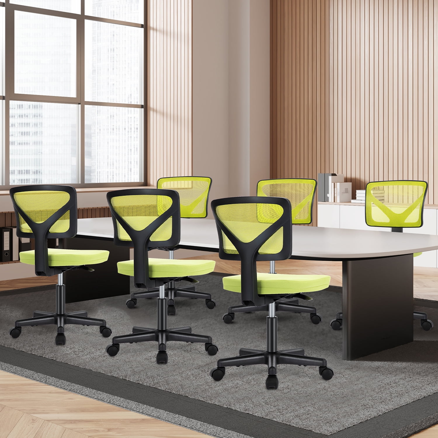 MAYEERTY Ergonomic Mid-Back Executive Office Chair Swivel Computer Desk Task Chair，Black