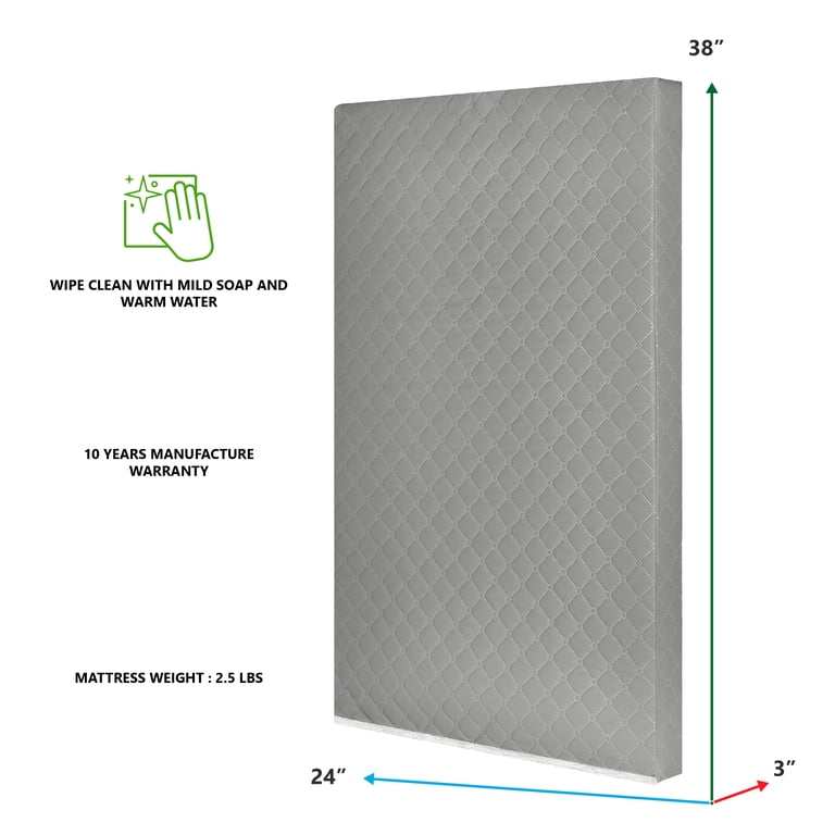Dream On Me Aster Mini Crib Mattress, 1.5" Firm Foam photo 2