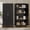61in-Black, variant on LIZEVINC 71.2in Pantry Cabinet, Metal Shapely Doors Cabinet with Doors and Adjustable Shelves, Food Pantry Cabinet for Kitchen,Dinning Room- Assembly Required(Beige)