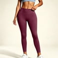 thumbnail image 5 of Rrxhxhs Leggings for Women Tummy Control Solid Color High Waist Soft Stretchy Workout Yoga Cropped Pants,S, 5 of 6