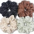 thumbnail image 1 of IVARYSS Coleteros extra grandes para cabello de mujer Premium satinado suave Jumbo Scrunchy XL 6 pulgadas gran banda elástica gruesa accesorios para el cabello paquete de 4 puntos, 1 of 5