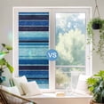 Abstract Window Privacy Film, Colorful Mexican Stripe Navy Blue Black ...