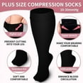 thumbnail image 4 of Plus Size Compression Socks for Women-3 pairs Wide Calf Knee High Compression Socks Support for Circulation,4XL, 4 of 6
