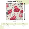 thumbnail image 2 of Square Tablecloth with Elastic Edges 36 * 36 Inch Pioneer Waterproof the Peony Flowers Table Cover Washable Indoor and Outdoor for Party Kitchen Dinner Banquet Patio Picnic, 2 of 6