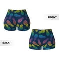 thumbnail image 5 of Naloa Abstract Bright Pineapple Fruit Retro Biker Shorts for Women Seamless Scrunch Short Women’s Yoga Shorts for Gym Running Sport Shorts - Medium, 5 of 9