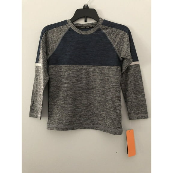 NEW! MTA Sport Active Long-sleeve Shirt Boys Sz XS 5 Blue & Gray Fast Dri  FS