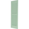 thumbnail image 3 of 15"W x 49"H Americraft Two Equal Louver Exterior Real Wood Shutters (Per Pair), Seaglass, 3 of 10