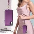 thumbnail image 3 of Wallet Case for Apple iPhone XR, with Crossbody Shoulder Strap & Hand Wrist Cards Holder Zipper Pocket Stand Feature Full Protective Shockpoof Phone Case for iPhone XR, Darkpurple, 3 of 7