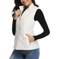 thumbnail image 4 of Chaleco de mujer con cuello alto Chalecos Chaleco acolchado Chaqueta ligera sin mangas con bolsillos con cremallera (XXL), 4 of 5
